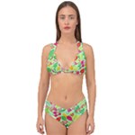 Flower Flora Floral Nature Pattern Seamless Double Strap Halter Bikini Set