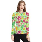 Flower Flora Floral Nature Pattern Seamless Women s Long Sleeve Rash Guard