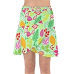 Flower Flora Floral Nature Pattern Seamless Wrap Front Skirt