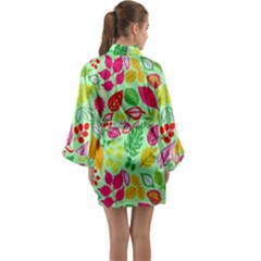 Long Sleeve Satin Kimono 