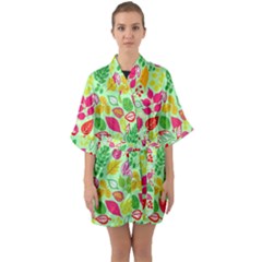 Half Sleeve Satin Kimono  