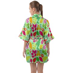 Half Sleeve Satin Kimono  