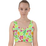 Flower Flora Floral Nature Pattern Seamless Velvet Racer Back Crop Top