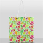 Flower Flora Floral Nature Pattern Seamless Full Print Rope Handle Tote (Large)