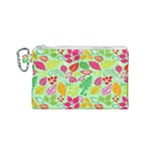 Flower Flora Floral Nature Pattern Seamless Canvas Cosmetic Bag (Small)