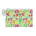 Flower Flora Floral Nature Pattern Seamless Canvas Cosmetic Bag (Large)