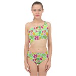 Flower Flora Floral Nature Pattern Seamless Spliced Up Two Piece Swimsuit