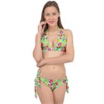 Flower Flora Floral Nature Pattern Seamless Tie It Up Bikini Set