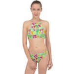 Flower Flora Floral Nature Pattern Seamless Halter Bikini Set