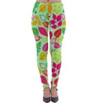 Flower Flora Floral Nature Pattern Seamless Lightweight Velour Leggings