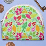 Flower Flora Floral Nature Pattern Seamless Horseshoe Style Canvas Pouch