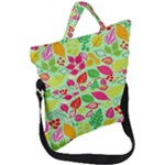 Flower Flora Floral Nature Pattern Seamless Fold Over Handle Tote Bag