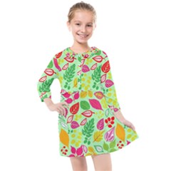 Kids  Quarter Sleeve Shirt Dress 