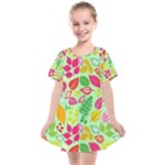 Flower Flora Floral Nature Pattern Seamless Kids  Smock Dress