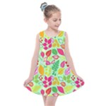 Flower Flora Floral Nature Pattern Seamless Kids  Summer Dress