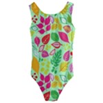 Flower Flora Floral Nature Pattern Seamless Kids  Cut-Out Back One Piece Swimsuit