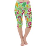 Flower Flora Floral Nature Pattern Seamless Lightweight Velour Cropped Yoga Leggings