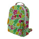 Flower Flora Floral Nature Pattern Seamless Flap Pocket Backpack (Large)