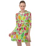 Flower Flora Floral Nature Pattern Seamless Mini Skater Shirt Dress