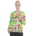 Flower Flora Floral Nature Pattern Seamless Casual Zip Up Jacket