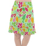 Flower Flora Floral Nature Pattern Seamless Fishtail Chiffon Skirt