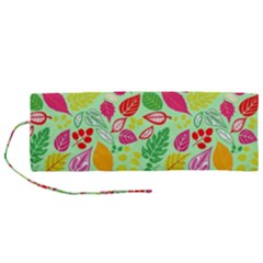 Flower Flora Floral Nature Pattern Seamless Roll Up Canvas Pencil Holder (M) from ArtsNow.com