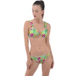 Flower Flora Floral Nature Pattern Seamless Ring Detail Crop Bikini Set