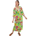 Flower Flora Floral Nature Pattern Seamless Grecian Style  Maxi Dress