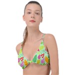 Flower Flora Floral Nature Pattern Seamless Knot Up Bikini Top