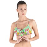 Flower Flora Floral Nature Pattern Seamless Tie Up Cut Bikini Top