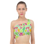 Flower Flora Floral Nature Pattern Seamless Spliced Up Bikini Top 