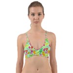 Flower Flora Floral Nature Pattern Seamless Wrap Around Bikini Top