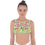 Flower Flora Floral Nature Pattern Seamless Bandaged Up Bikini Top