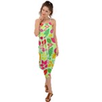 Flower Flora Floral Nature Pattern Seamless Waist Tie Cover Up Chiffon Dress