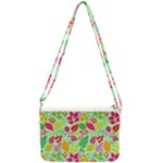 Flower Flora Floral Nature Pattern Seamless Double Gusset Crossbody Bag