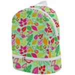 Flower Flora Floral Nature Pattern Seamless Zip Bottom Backpack