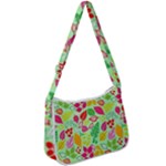 Flower Flora Floral Nature Pattern Seamless Zip Up Shoulder Bag