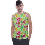 Flower Flora Floral Nature Pattern Seamless Men s Regular Tank Top