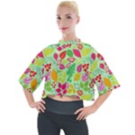 Flower Flora Floral Nature Pattern Seamless Mock Neck T-Shirt