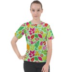 Flower Flora Floral Nature Pattern Seamless Women s Sport Raglan T-Shirt