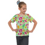 Flower Flora Floral Nature Pattern Seamless Kids  Mesh Piece T-Shirt