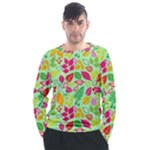 Flower Flora Floral Nature Pattern Seamless Men s Long Sleeve Raglan T-Shirt