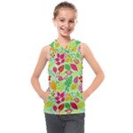 Flower Flora Floral Nature Pattern Seamless Kids  Sleeveless Hoodie