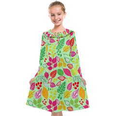 Flower Flora Floral Nature Pattern Seamless Kids  Midi Sailor Dress from ArtsNow.com