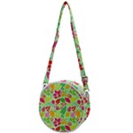 Flower Flora Floral Nature Pattern Seamless Crossbody Circle Bag