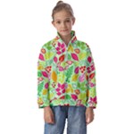 Flower Flora Floral Nature Pattern Seamless Kids  Half Zip Hoodie