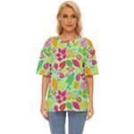 Flower Flora Floral Nature Pattern Seamless Oversized Basic T-Shirt