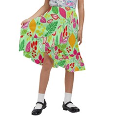 Kids  Ruffle Flared Wrap Midi Skirt 