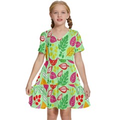 Kids  Short Sleeve Tiered Mini Dress 