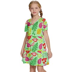 Kids  Short Sleeve Tiered Mini Dress 